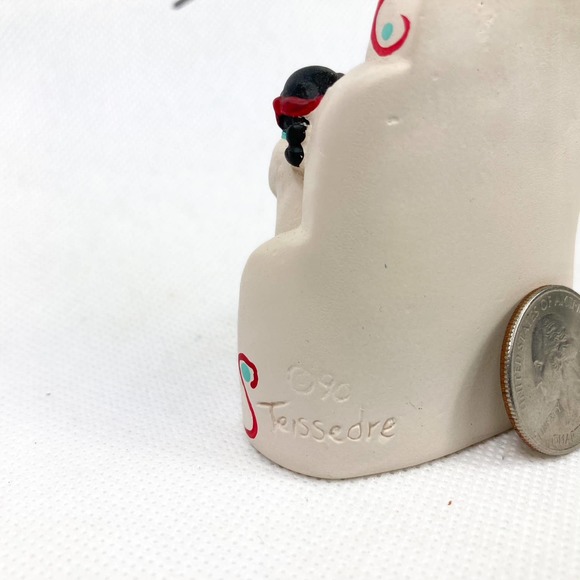 Vintage, Clay Sculpture, Native Southwest Nativity Ornament signed Teissedre - Picture 3 of 7